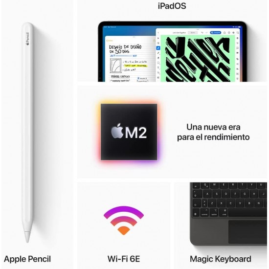Apple iPad Pro Cuarta Generación 11 Pulgadas  8GB RAM  512GB Almacenamiento 5G Chip M2 Pantalla Liquid Retina Color Gris Espacial
