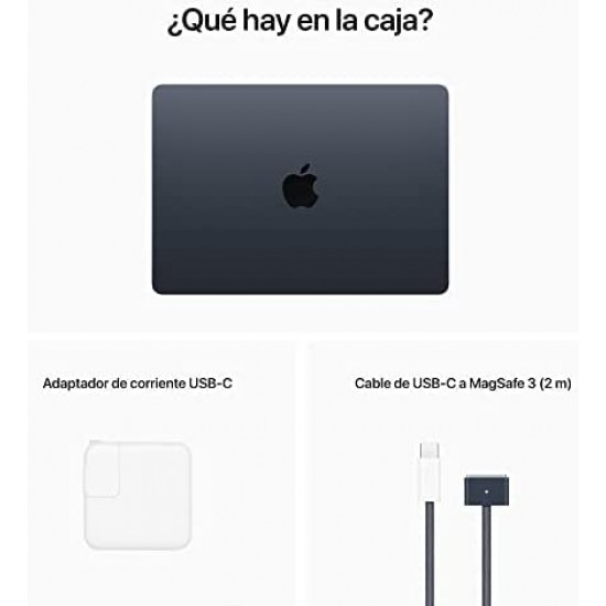 Apple MacBook Air 2022 Pantalla Liquid Retina de 13.6 Pulgadas, Chip M2 8 GB RAM, 512 GB SSD Teclado Retroiluminado Color Plata