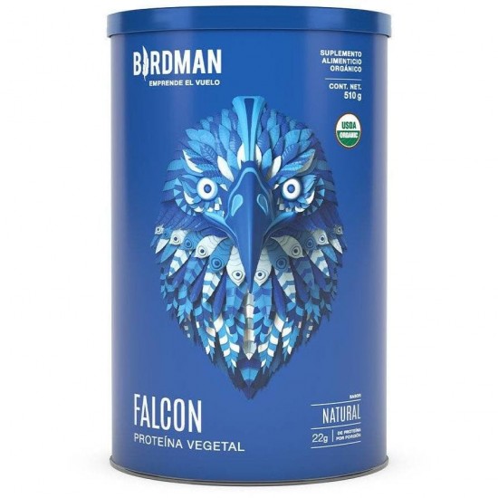 Birdman Falcon Proteina Vegetal Organica en Polvo (Vegana) Certificada USDA Sabor Natural 510g.