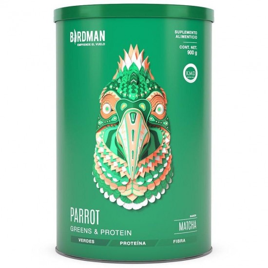 Birdman Parrot Greens & Protein Sabor Matcha Proteína Vegana 900g.