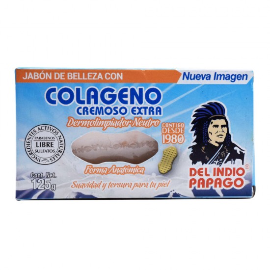 Del Indio Papago Jabón de Colágeno 125g.