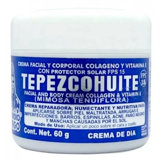 Del Indio Papago Crema de Tepezcohuite 60g.
