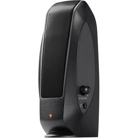 Logitech S120 Bocinas con Sonido Estéreo Entradas de 3.5 mm, Control de Volumen y Encenido - Color Negro