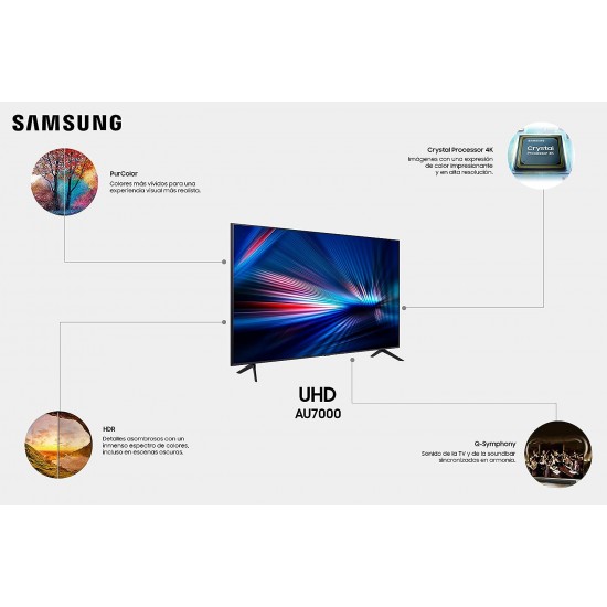 SAMSUNG Pantalla Smart TV 60 Pulgadas Crystal UHD 4K Diseño Flat (2021)
