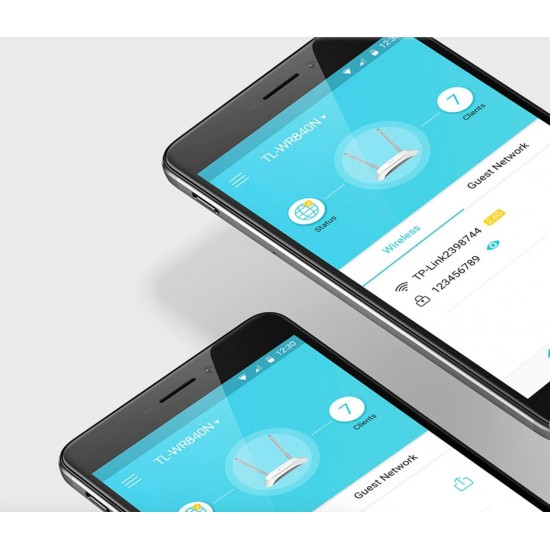 TP-Link TL-WR840N Router WiFi 2.4 GHz N 300Mbps Repetidor / WISP / Punto de Acceso, 2 Antenas Externas
