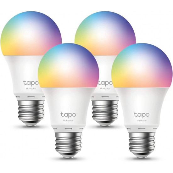 TP-Link Tapo L530E (4-Pack) Focos Inteligentes Wi-Fi Multicolor Compatibles con Alexa y Google Home No Requiere Concentrador