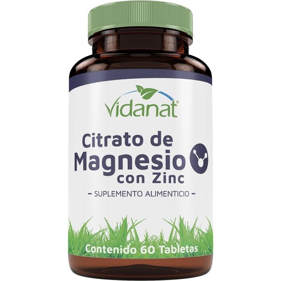 Vidanat Citrato de Magnesio + Zinc 60 Tabletas Vidanat
